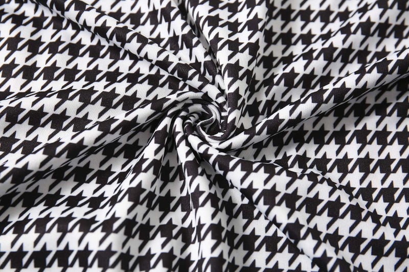 HELYO Church Dresses for Women Vintage Casual Peter Pan Collar Fit and Flare Work Party A-Line Swing Dress with Pockets 978 (Houndstooth, XXL) - Image 5